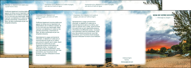 exemple depliant 4 volets  8 pages  sejours plage mer vacances MIDBE35926