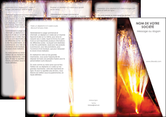 personnaliser modele de depliant 3 volets  6 pages  reception et animation feu dartifice artificier artilleur MLIG36128