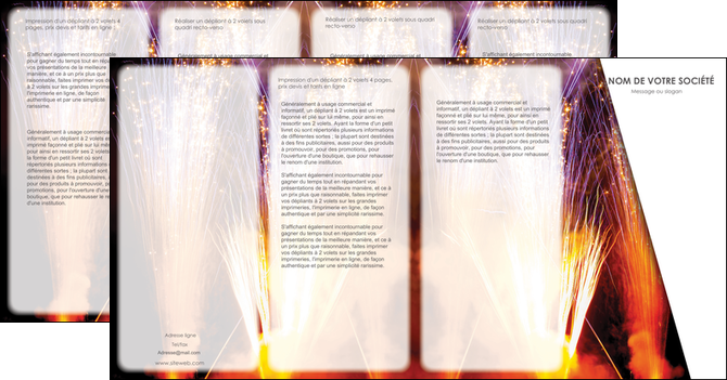 personnaliser maquette depliant 4 volets  8 pages  reception et animation feu dartifice artificier artilleur MIDBE36142