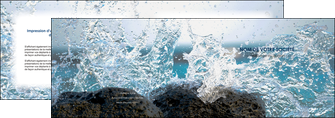 faire depliant 2 volets  4 pages  mer rocher nature MIFBE36226