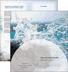 maquette en ligne a personnaliser depliant 2 volets  4 pages  eau flot mer MLGI36394