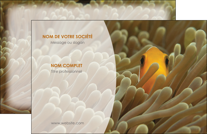 modele en ligne carte de visite animal nemo macro original MIDBE36426