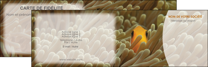 modele en ligne carte de visite animal nemo macro original MIDBE36444