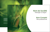maquette en ligne a personnaliser carte de visite vert libellule nature MLGI36520