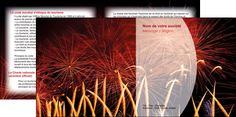 cree depliant 2 volets  4 pages  14 juillet feux dartifice artificier MLIG36618