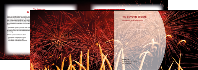creation graphique en ligne depliant 2 volets  4 pages  14 juillet feux dartifice artificier MLIG36630