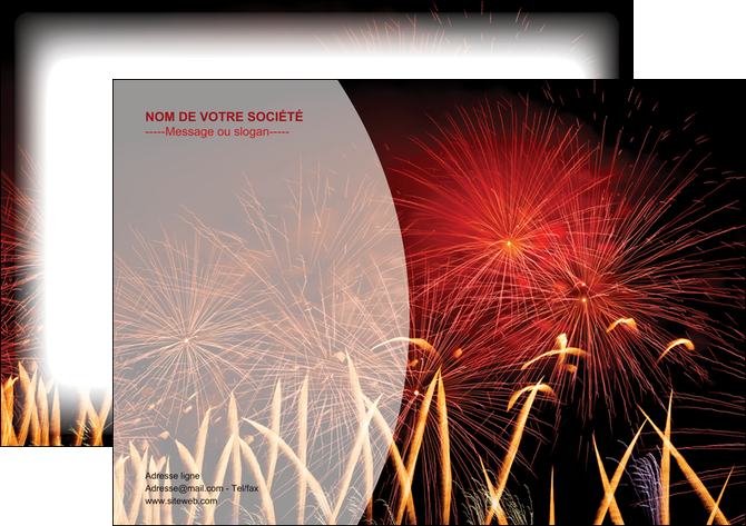 personnaliser maquette flyers 14 juillet feux dartifice artificier MIDBE36632