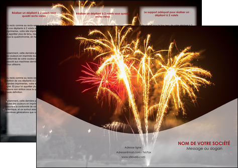 modele depliant 3 volets  6 pages  feu dartifice eclat lumiere MIDBE36656