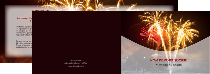 modele en ligne depliant 2 volets  4 pages  feu dartifice eclat lumiere MIDBE36670
