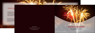 modele en ligne depliant 2 volets  4 pages  feu dartifice eclat lumiere MLIG36670
