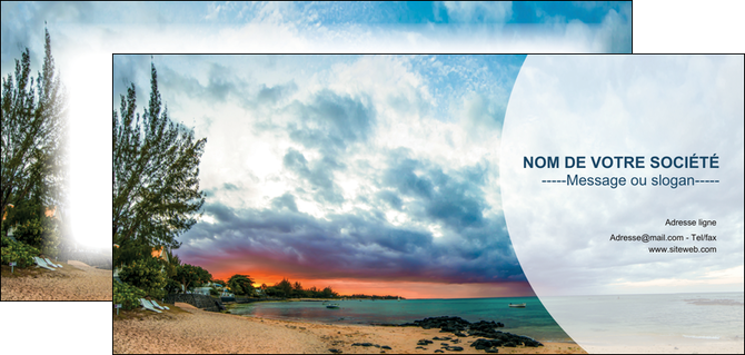 personnaliser modele de flyers tourisme  plage mer nature MIDLU36716