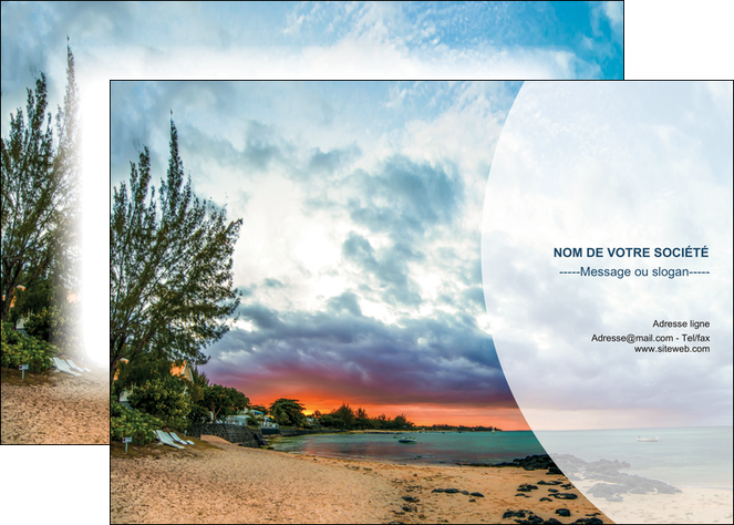 personnaliser modele de affiche tourisme  plage mer nature MIDLU36718