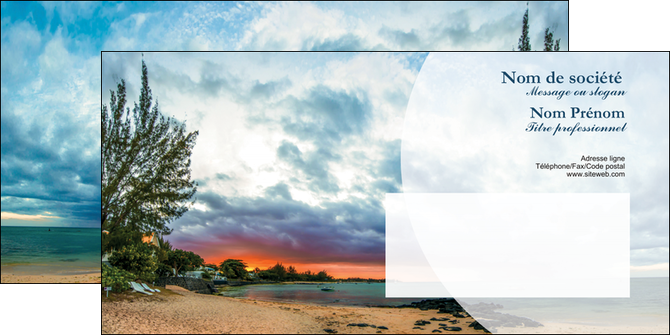 imprimerie enveloppe tourisme  plage mer nature MIDLU36724