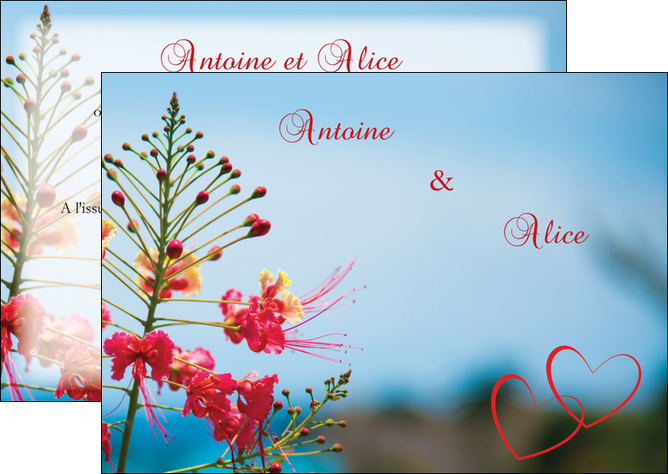 personnaliser modele de flyers fleur heureux ciel bleu MLIG36774