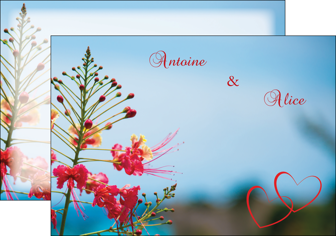 maquette en ligne a personnaliser flyers fleur heureux ciel bleu MLIG36776