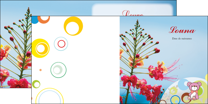 modele depliant 2 volets  4 pages  couleur fleur liberte MIDBE36784