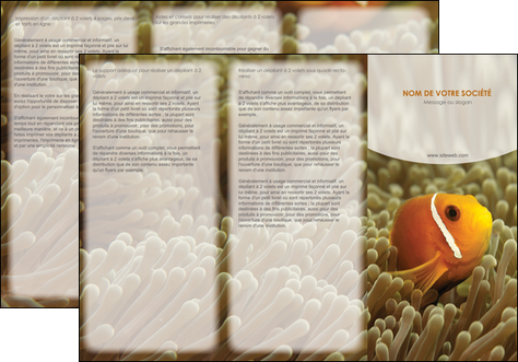 faire depliant 3 volets  6 pages  paysage belle photo nemo poisson MIDBE36868