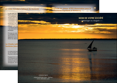impression depliant 2 volets  4 pages  sejours pirogue couche de soleil mer MID36912
