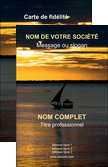 imprimer carte de visite sejours pirogue couche de soleil mer MLGI36922