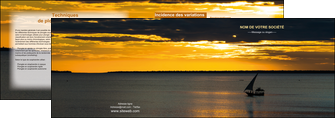 realiser depliant 2 volets  4 pages  sejours pirogue couche de soleil mer MID36930