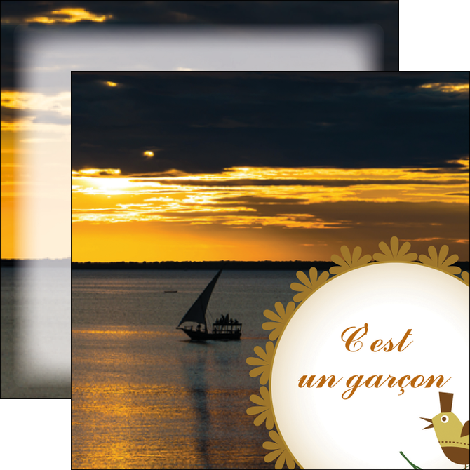 modele en ligne flyers pirogue plage mer MIDBE36970