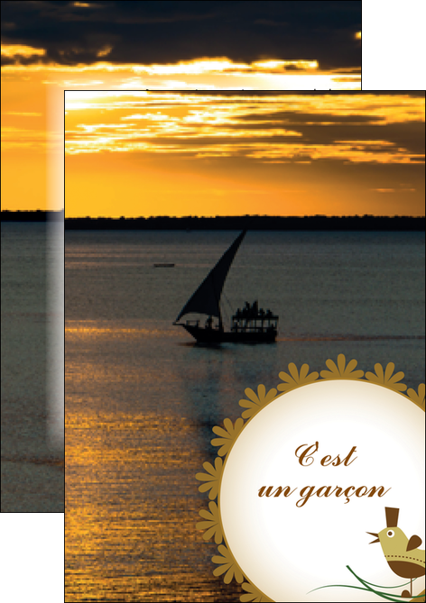 modele en ligne flyers pirogue plage mer MIDBE36974