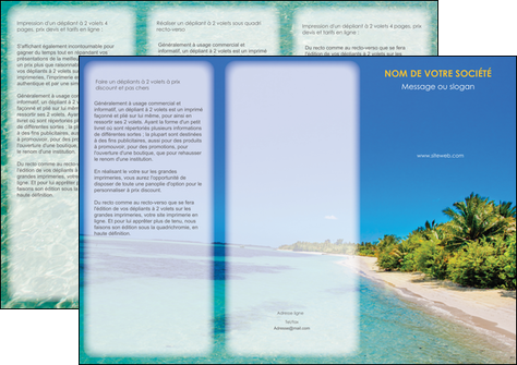 imprimerie depliant 3 volets  6 pages  sejours plage sable mer MIDBE37036
