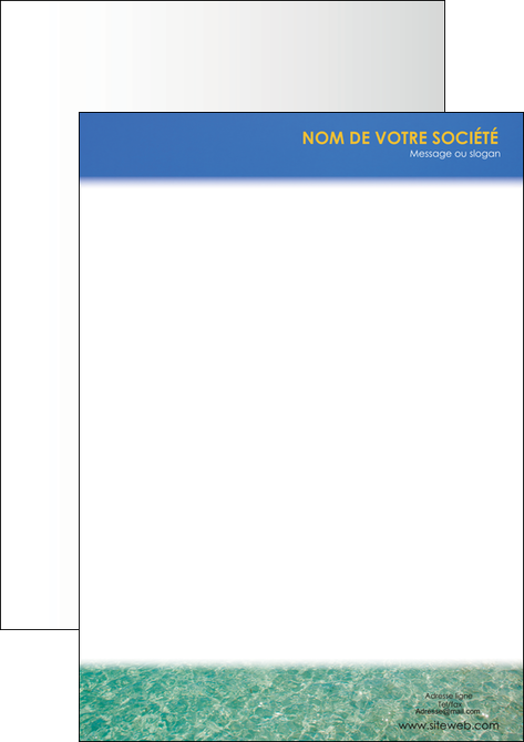 creer modele en ligne tete de lettre sejours plage sable mer MIDBE37044