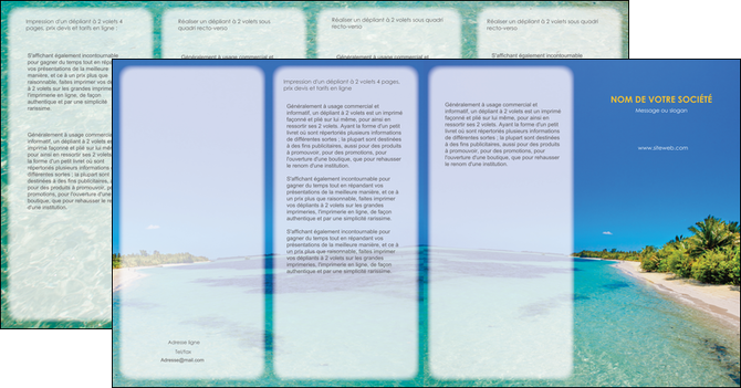 modele en ligne depliant 4 volets  8 pages  sejours plage sable mer MIDBE37046