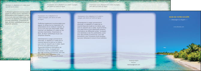 faire modele a imprimer depliant 4 volets  8 pages  sejours plage sable mer MIDBE37048