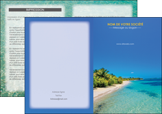 impression depliant 2 volets  4 pages  sejours plage sable mer MIDBE37052