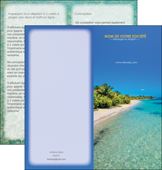 exemple depliant 2 volets  4 pages  sejours plage sable mer MIDBE37054