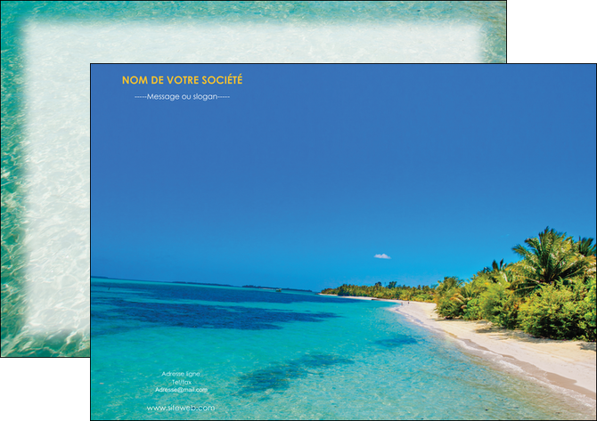 modele affiche sejours plage sable mer MIDBE37058