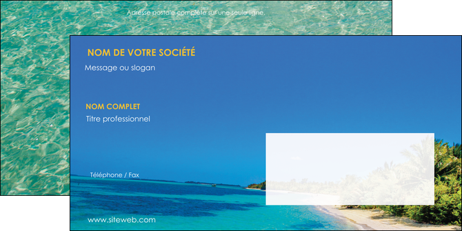 personnaliser modele de enveloppe sejours plage sable mer MIDBE37072