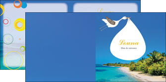 impression depliant 2 volets  4 pages  plage mer palmier MIF37088