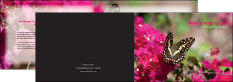 creer modele en ligne depliant 2 volets  4 pages  agriculture papillons fleurs nature MLGI37126