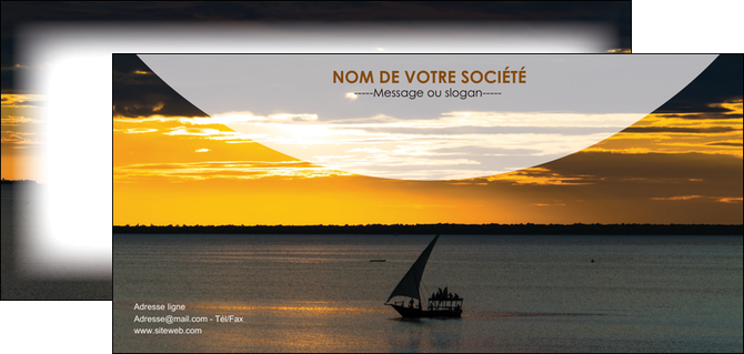 imprimerie flyers sejours paysage mer pirogue MIDBE37140