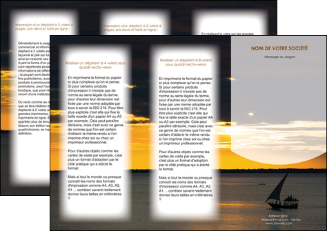 faire modele a imprimer depliant 3 volets  6 pages  sejours paysage mer pirogue MIDBE37142