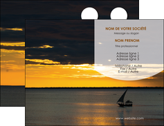 exemple carte de visite sejours paysage mer pirogue MIDBE37154