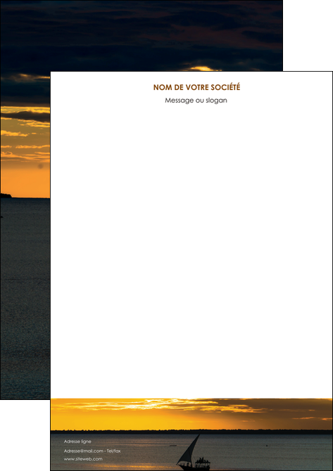 faire tete de lettre sejours paysage mer pirogue MIDBE37168