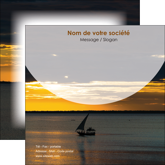 imprimer flyers sejours paysage mer pirogue MIDBE37170