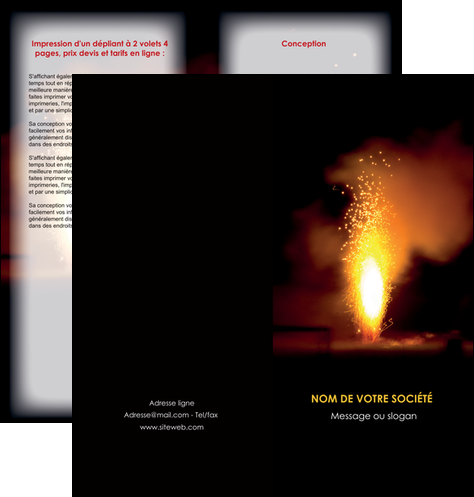 creer modele en ligne depliant 2 volets  4 pages  evenement evenementiel lumiere MLIG37508