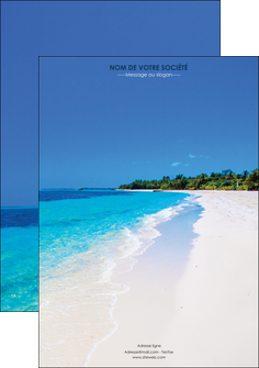 personnaliser modele de affiche sejours plage mer sable blanc MLGI37570