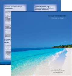creer modele en ligne depliant 2 volets  4 pages  sejours plage mer sable blanc MLGI37574