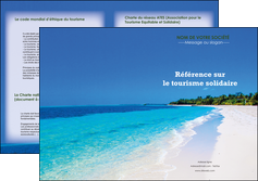 modele en ligne depliant 2 volets  4 pages  sejours plage mer sable blanc MLGI37576