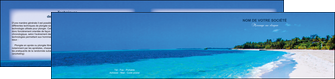 modele en ligne depliant 2 volets  4 pages  sejours plage mer sable blanc MLGI37590