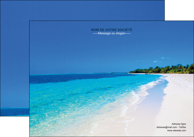 faire modele a imprimer flyers sejours plage mer sable blanc MIDBE37594