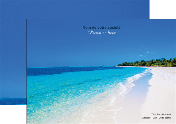 exemple flyers sejours plage mer sable blanc MIDBE37600