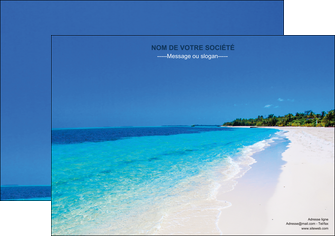 creer modele en ligne affiche sejours plage mer sable blanc MLGI37602