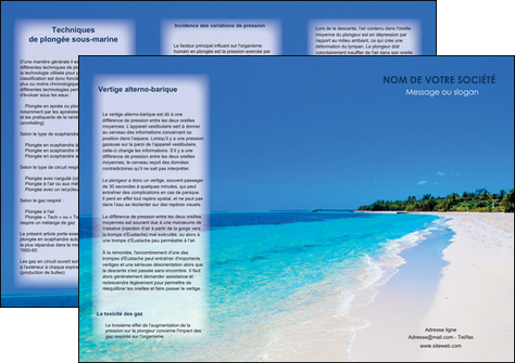 cree depliant 3 volets  6 pages  sejours plage mer sable blanc MIDBE37604
